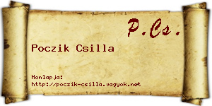 Poczik Csilla névjegykártya